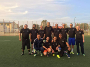 افتتاح دوري الاباء والابناء لكرة القدم في مدرسة اورط العربية الشاملة بالرملة 